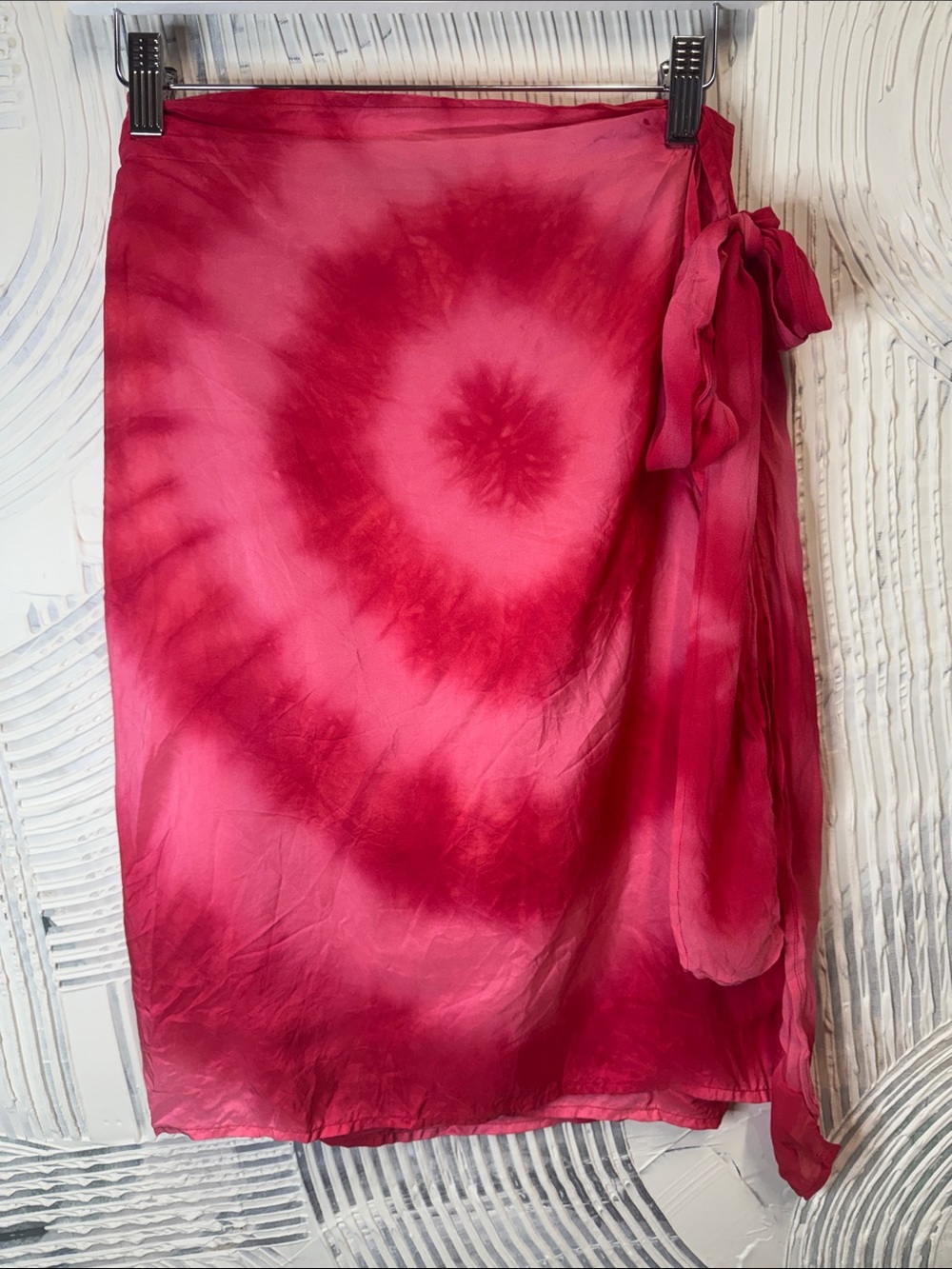 Express Pink Tie-Dye Wrap Skirt boho or resort wear N0411